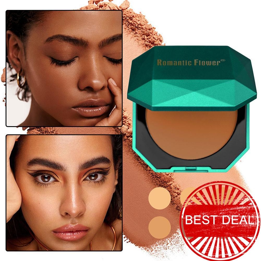 6 สีชั้นเดียวเต็มรูปแบบ Pressed Powder Skin คอนซีลเลอร์ Sweatproof Pressed Dark S1b6