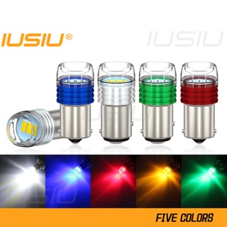 Iusiu หลอดไฟเลี้ยว ไฟเบรกท้ายรถจักรยานยนต์ LED 1156 1157 S25 Ba15s Bay15d P21w P21 5w 3SMD 5630 12v สีแดง สีฟ้า สีขาว