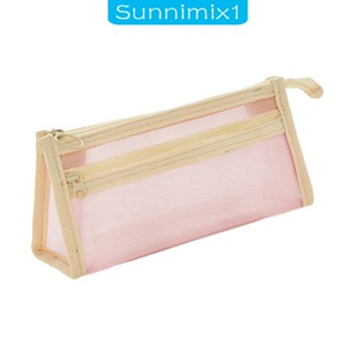 [Sunnimix1] กระเป๋าดินสอ ขนาดใหญ่ มีซิป แบบพกพา สําหรับใส่เครื่องเขียน ปากกา เดินทาง สํานักงาน ท่องเที่ยว