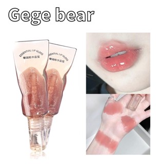 Gege BEAR ลิปกลอส เอสเซ้นส์ หลอดน้ําแข็ง ลิปกลอสใส ให้ความชุ่มชื้น ชุ่มชื้น สีง่าย ไม่ติดถ้วย เคลือบริมฝีปาก ไม่ต้องปิด