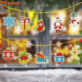 Sutee จี้พลอยเทียม รูปคริสต์มาส 5D สําหรับตกแต่งบ้าน DIY 10 12 ชิ้น