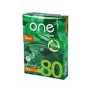 ONE Green กระดาษถ่ายเอกสาร A4 80แกรม 500แผ่น/รีม