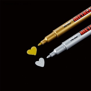 Tt ปากกาสีเมทัลลิก สีทอง สีเงิน สําหรับตกแต่งสมุดอัลบั้มรูปภาพ งานเลี้ยงวันเกิด
