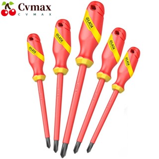 Cvmax เครื่องมือไขควงฉนวนไฟฟ้า เหล็กอัลลอย แบบแบน สําหรับช่างไฟฟ้า