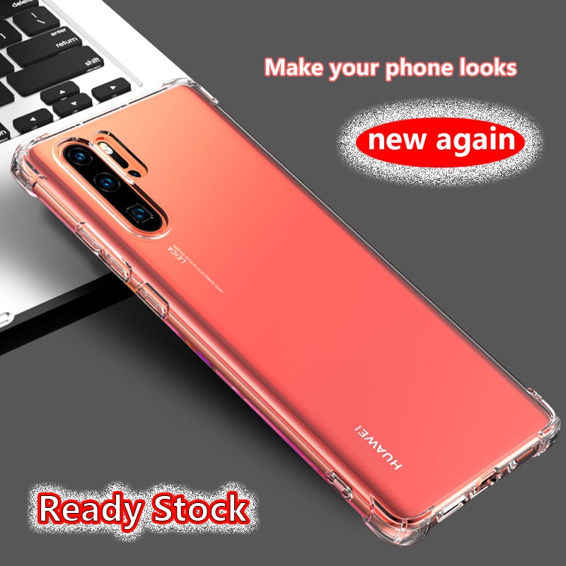 สําหรับ Huawei P30 Pro รุ่นใหม่ 2020 VOG-L29 VOG-L09 VOG-L04 คริสตัลใส 4 มุมกันกระแทกยางนุ่ม Jelly กรณีเคสโทรศัพท์ฝาหลังกันชนโปร่งใส
