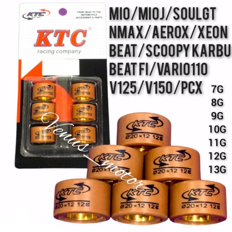 Roller racing KTC ลูกกลิ้งเดิม KTC racing nmax mio vario beat pcx Etc -DV