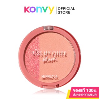 Merrezca Kiss My Cheek Blush 6g เมอร์เรซกา บลัชออน Two-Tone ที่มีทั้งเนื้อแมทและชิมเมอร์ในตลับเดียว.