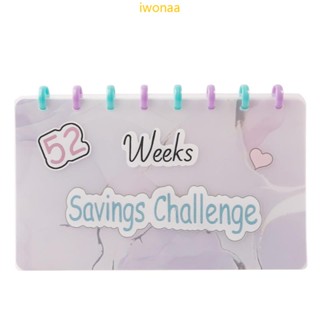 Iwo สมุดออมเงิน 52 สัปดาห์ ใช้ซ้ําได้ พร้อมซองจดหมาย
