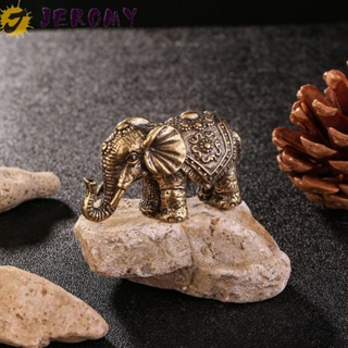 Jeromy รูปปั้นช้างทองเหลือง ทองแดง รูปช้างนําโชค สไตล์โบราณ สร้างสรรค์ สําหรับตกแต่งบ้าน