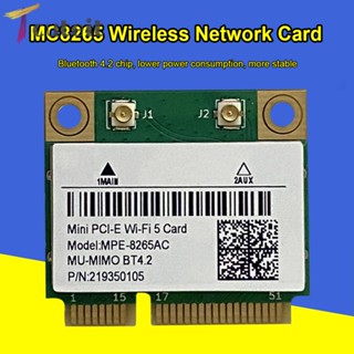 Tcuteit โมดูลการ์ดเครือข่ายไร้สาย 1200M MC8265 Dual Band 2.4 GHz 5GHz Mini PCIe WiFi