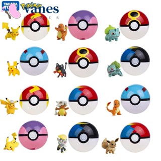 Vanes1 โมเดลฟิกเกอร์ Pokemon Elf Ball Eevee Pikachu Elf Ball ของเล่นสําหรับเด็ก