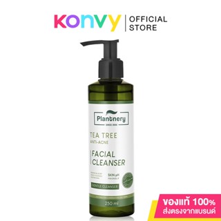 Plantnery Tea Tree Facial Cleanser 250ml แพลนท์เนอรี่ เจลล้างหน้าที ทรี สูตรช่วยลดสิว และควบคุมความมัน บอกลาปัญหาสิว.