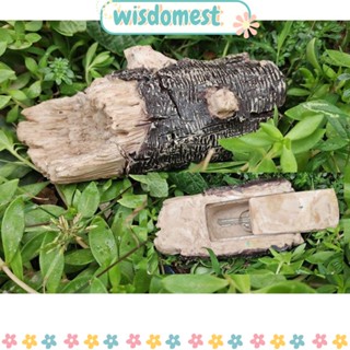 Wisdomest กล่องเก็บกุญแจ เรซิ่น รูปกิ่งไม้ สีเหลืองอ่อน ซ่อนกุญแจ รักษาความปลอดภัย สําหรับตกแต่งสวน