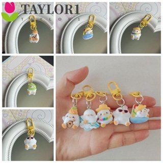 Taylor1 พวงกุญแจ จี้การ์ตูนเป็ด เครื่องประดับ สําหรับแขวนตกแต่งรถยนต์ DIY