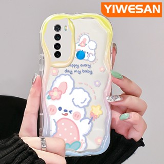 เคสโทรศัพท์มือถือแบบนิ่ม ใส กันกระแทก ลายการ์ตูนกระต่าย สตรอเบอร์รี่ สําหรับ Xiaomi Redmi Note 8 Note 8T Note 9