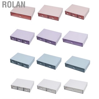 Rolan Desktop Drawer Organizer  Dustproof Plastic DIY Combination Multi Layer Stackable Storage Case