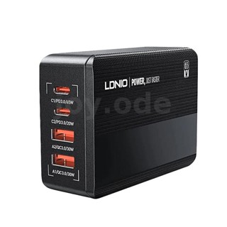 [GaN Tech] LDNIO PD65W ที่ชาร์จ USB PD 4 พอร์ต Dual USB-A+Dual USB-C QC3.0 PD3.0 PPS AFC FCP SCP ปลั๊ก EU สําหรับ iPhone 12 13 14 14 Pro