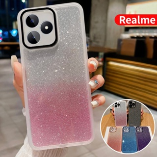 เคสโทรศัพท์มือถือแบบนิ่ม TPU ใส กันกระแทก แต่งกลิตเตอร์ระยิบระยับ สําหรับ Realme C51 C53 NFC 2023 4G RealmeC51 C 51 c51nfc 5G