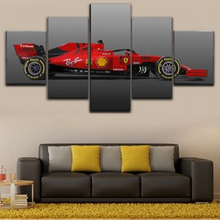 ภาพโปสเตอร์ผ้าใบ ลาย V-Power F1 สีแดง สําหรับติดตกแต่งผนังบ้าน ห้องนั่งเล่น ห้องนอน 5 แผง