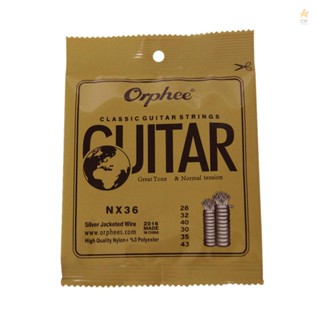 Orphee NX36 Nylon Classical Guitar Strings 6pcs Full Set Replacement - Upgrade Your Classical Guitar with These Nylon Strings