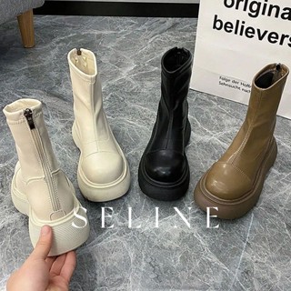 SELINE  แฟชั่นรองเท้า บูท รองเท้าบูทยาว ไซส์ใหญ่ รองเท้า boots Stylish รุ่นใหม่ Comfortable Unique B92F08W 37Z230910