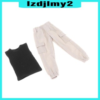 [Lzdjlmy2] เสื้อกล้าม กางเกงคาร์โก้ สเกล 1/12 สําหรับผู้ชาย 6 นิ้ว