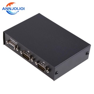 Ann กล่องสวิตช์โลหะ แมนนวล DB9 Pin Serial RS232 สําหรับเคส 2 ทาง