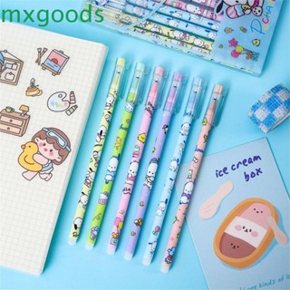 Mxgoods ปากกาเจล สีดํา ลาย Kuromi Melody Cinnamoroll Hello KT 12 ชิ้น