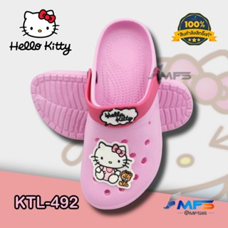 Hello Kitty รองเท้าหัวโต ลายคิตตี้ รุ่น KTL-492 ลิขสิทธิ์แท้ 100 % ใส่ในบ้าน สบายเท้า