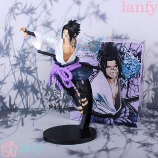 Lanfy Uchiha Sasuke โมเดลฟิกเกอร์ อนิเมะ Battle ver ขนาด 24 ซม. ของเล่นสําหรับเด็ก