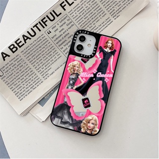 Casetify X เคสโทรศัพท์มือถือ PC แข็ง กันกระแทก ลายบาร์บี้ สีดํา สีเงิน สําหรับ iPhone 15 14 13 12 11 Pro MAX IX XS MAX XR 6 6s 7 8 Plus