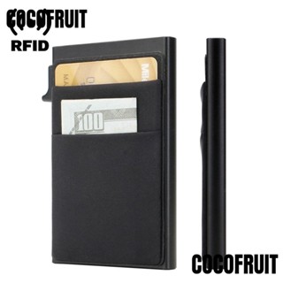 กระเป๋าสตางค์ COCOFRUIT อลูมิเนียม แบบบางพิเศษ ป้องกันขโมย เหมาะกับใส่บัตรเครดิต สไตล์มินิมอล สําหรับผู้ชาย