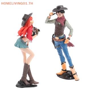 Onehome โมเดลฟิกเกอร์ Luffy Treasure Cruise World Journey Cowboy Luffy Nami ของเล่นสําหรับเด็ก
