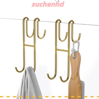 Suchenhd ตะขอแขวนผ้าขนหนู สเตนเลส 304 สีทอง สําหรับประตูห้องน้ํา 2 แพ็ค