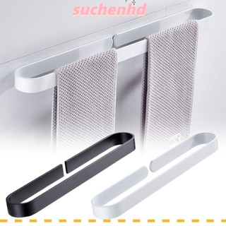 Suchenhd ราวแขวนผ้าขนหนู อลูมิเนียม อเนกประสงค์ สีดํา/สีขาว สําหรับห้องน้ํา