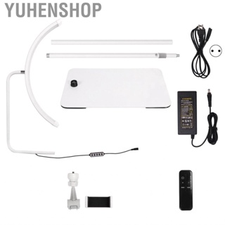 Yuhenshop 24in 36W  Lash Lamp Semilune 120pcs Light Chips 3200K‑5600K Detachable Stable Base Rotating Head Salon 100‑240V