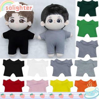 SOLIGHTER เสื้อผ้าตุ๊กตา ผ้าฝ้าย ขนาดเล็ก 10 ซม. 10 สี