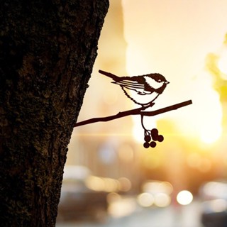 แผ่นโลหะฉลุลาย รูปนก สําหรับตกแต่งสวน