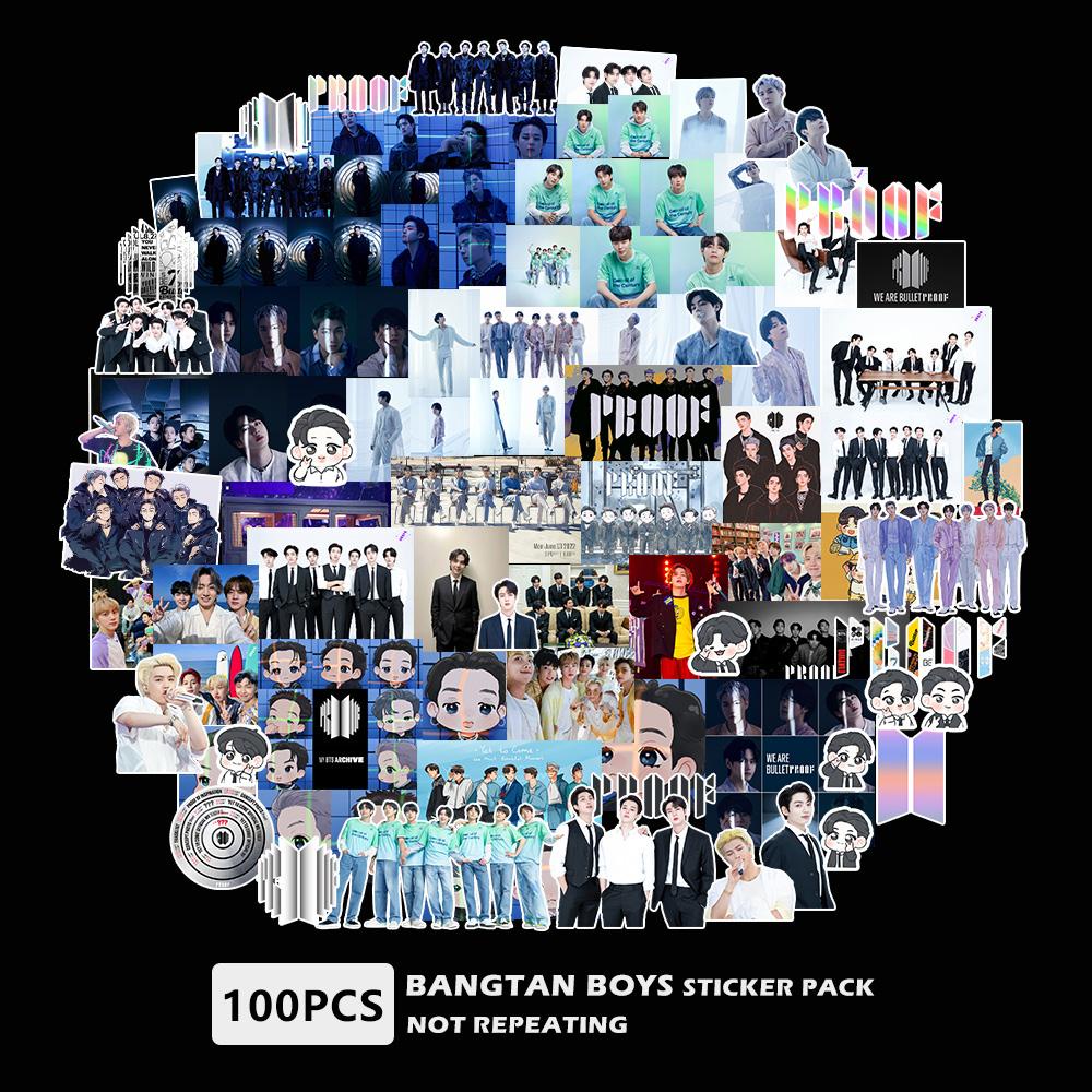 สติ๊กเกอร์ รูปภาพอัลบั้ม บีทีเอส Sticker BTS 100-106ใบ/ถุง ขนาด 2-7cm BTS_WE | PROOF | FESTA 2022 7F