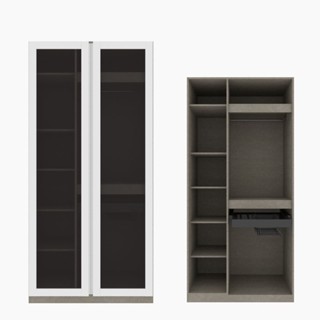 SB Design Square ตู้เสื้อผ้าบานเปิด รุ่น Fit In สีหลาก (100x59x210 ซม.) แบรนด์ KONCEPT FURNITURE