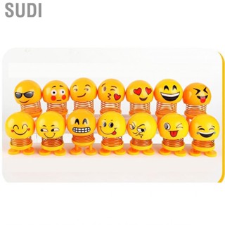 Sudi Spring Bobble Head Toy Cute Face Car Emotion Doll Interior Decoration for Dashboard