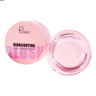 Pudaier Warm Blush Gel ครีมเปลี่ยนสีโปร่งใสสำหรับ Natural Nude แต่งหน้า High Gloss Finish โปร่งใสสีเปลี่ยนแป้ง Blusher ครีม Natural Nude แต่งหน้า puueqg