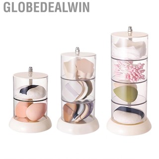 Globedealwin Puff Storage Case  Plastic User Friendly Multi Layer Organizer for Home