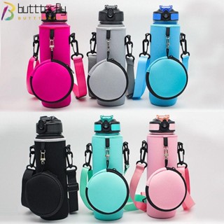 Buttterfly กระเป๋าเก็บขวดน้ํา 1000 มล. แบบพกพา ปรับสายได้ พร้อมกระเป๋าหูฟัง