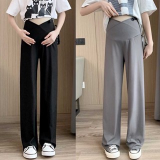 กางเกงขายาวคนท้องสไตล์เกาหลีเรียบง่าย สวมใส่สบาย