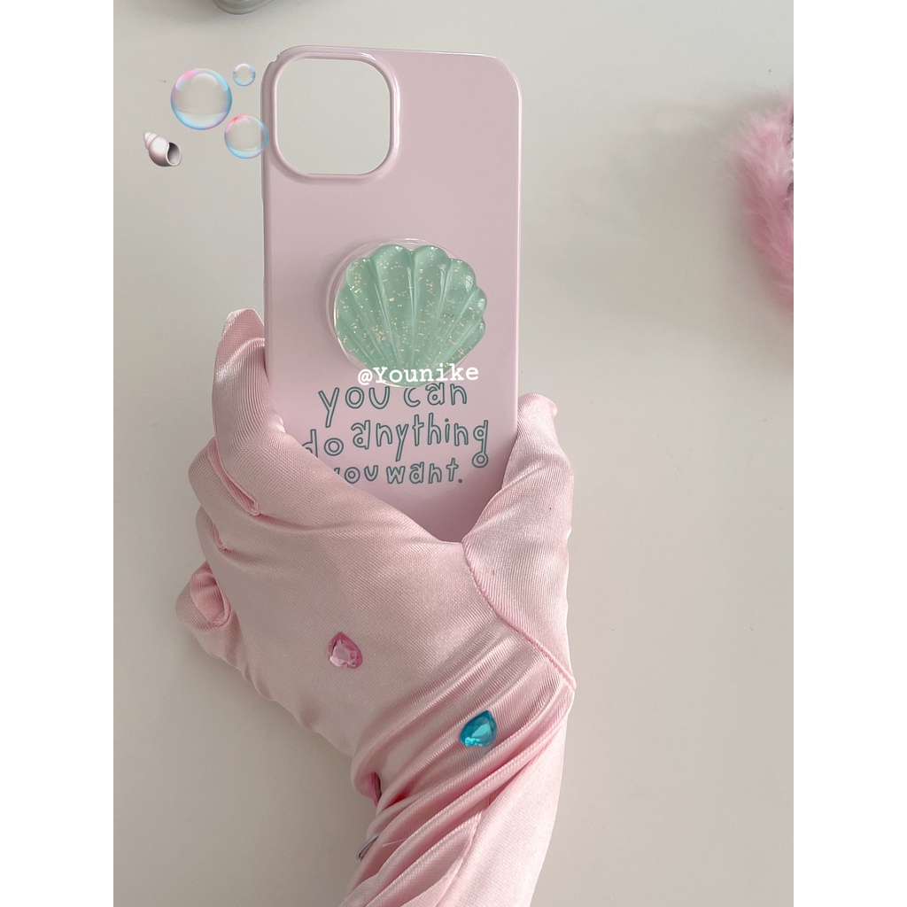 เคสโทรศัพท์มือถือแบบแข็ง ลายตัวอักษร สีเขียว สไตล์เกาหลี สําหรับ 15 14pro 13promax 11 12 xsmax 14plus
