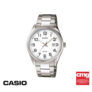 CASIO นาฬิกาข้อมือ CASIO รุ่น MTP-1302D-7BVDF วัสดุสเตนเลสสตีล สีขาว