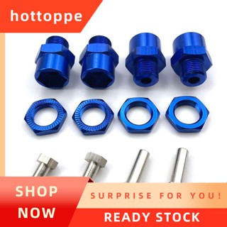 【hottoppe】อะแดปเตอร์ดุมล้อ หกเหลี่ยม 12 มม. 17 มม. สีฟ้าเข้ม สําหรับรถบังคับ HSP 1/10 Buggy Truck 1/8