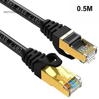 Instylelady Cat 7 U/FTP สายเคเบิลเครือข่ายอีเธอร์เน็ต ชุบทอง 10Gbps RJ45