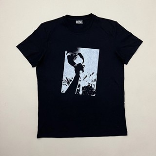 เสื้อยืดแขนสั้น ผ้าฝ้าย พิมพ์ลาย DIESEL Italian T-DIEGORS-C4 สไตล์วินเทจ
